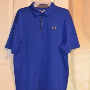 Men's UA Heatgear Loose fit polo golf shirt sz Lg